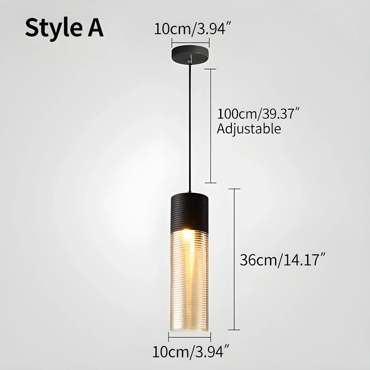 Feyran Industrial Style Glass Pendant Light for Kitchen