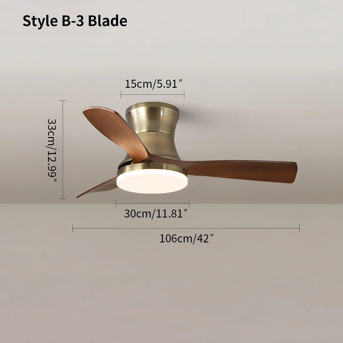 Feyran Modern 5-leaf Remote Control Ceiling Fan Light