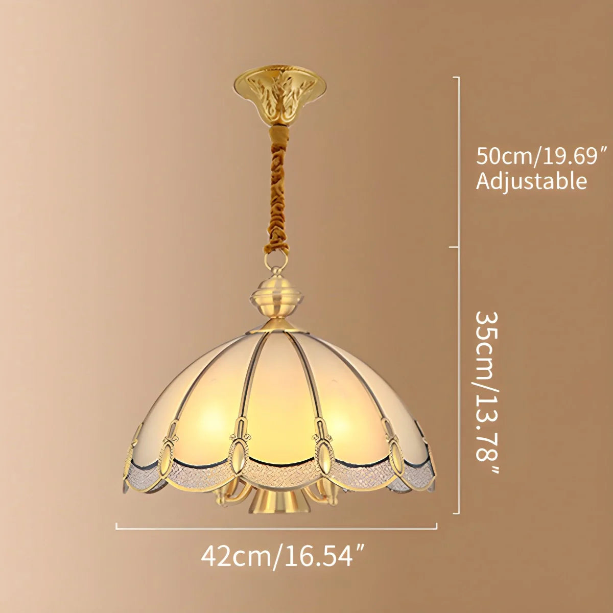 Feyran European Style Copper Pendant Light for Living Room