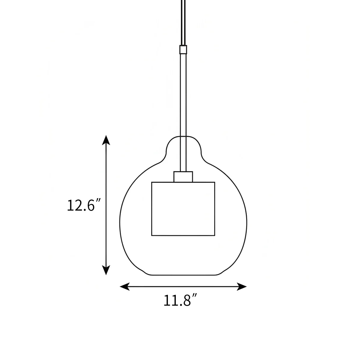 Feyran Chiswick Glass Pendant Light for Kitchen Island