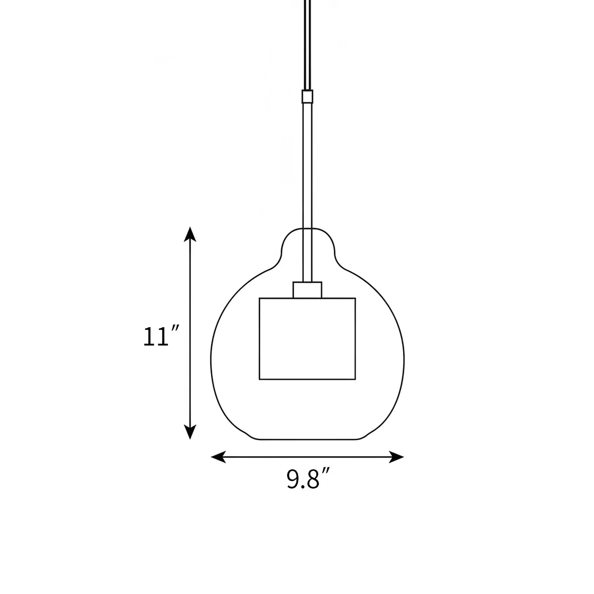 Feyran Chiswick Glass Pendant Light for Kitchen Island