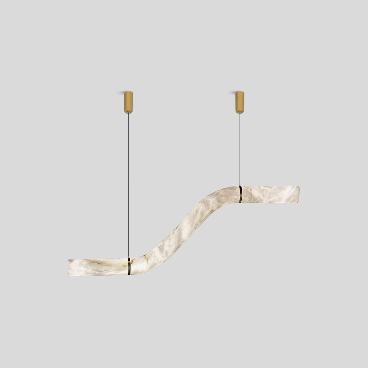 Feyran Minimalist Linear Spanish Alabaster Pendant Light