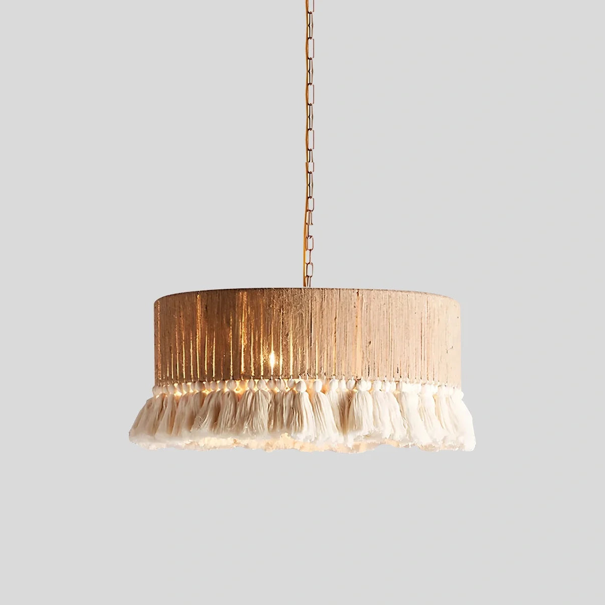 Feyran Boho Vintage Twine Fringe Pendant Light