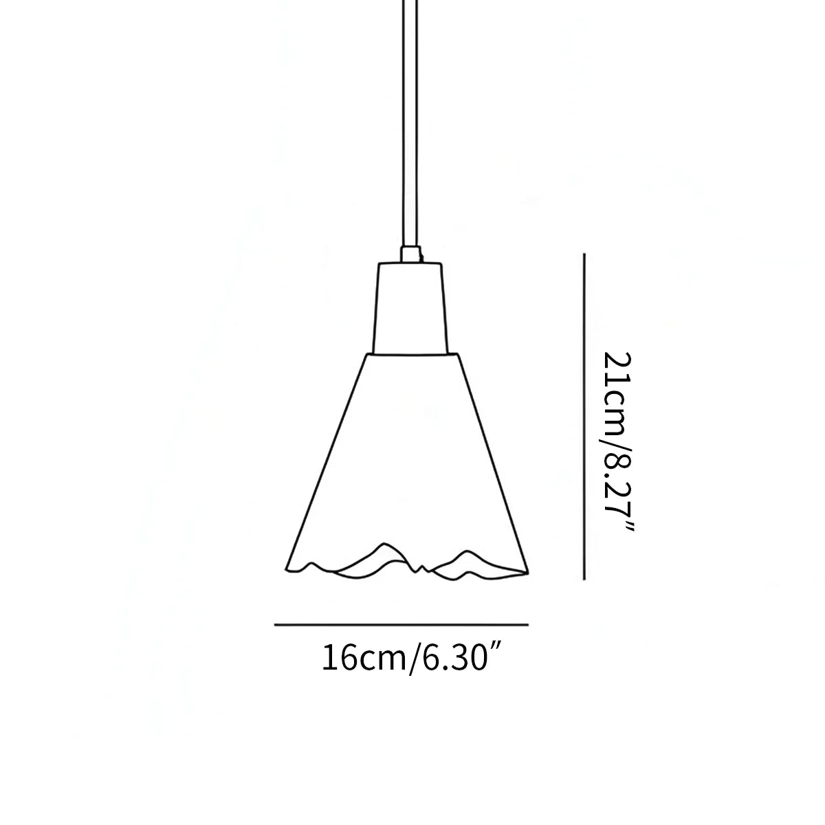 Feyran Concrete Pleated Pendant Lamp for Bedroom