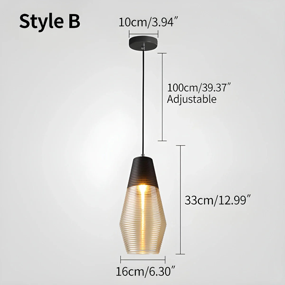 Feyran Industrial Style Glass Pendant Light for Kitchen