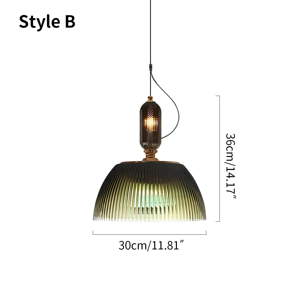 Feyran Nordic Retro Glass Pendant Light for Dining Room