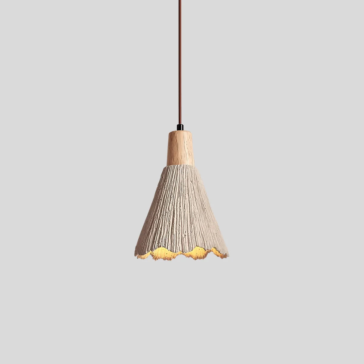Feyran Concrete Pleated Pendant Lamp for Bedroom