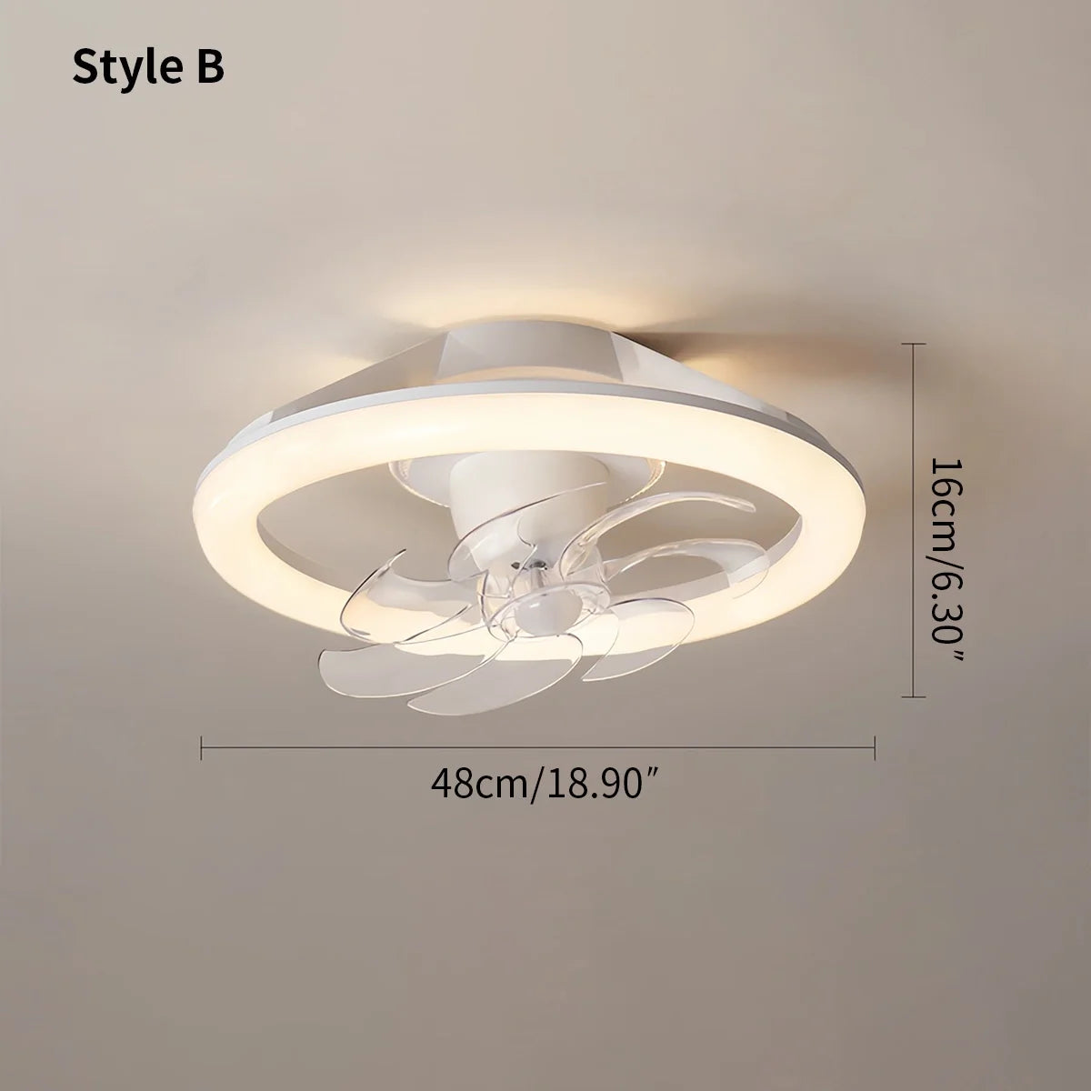 Feyran Creative Circular LED Ceiling Fan Light