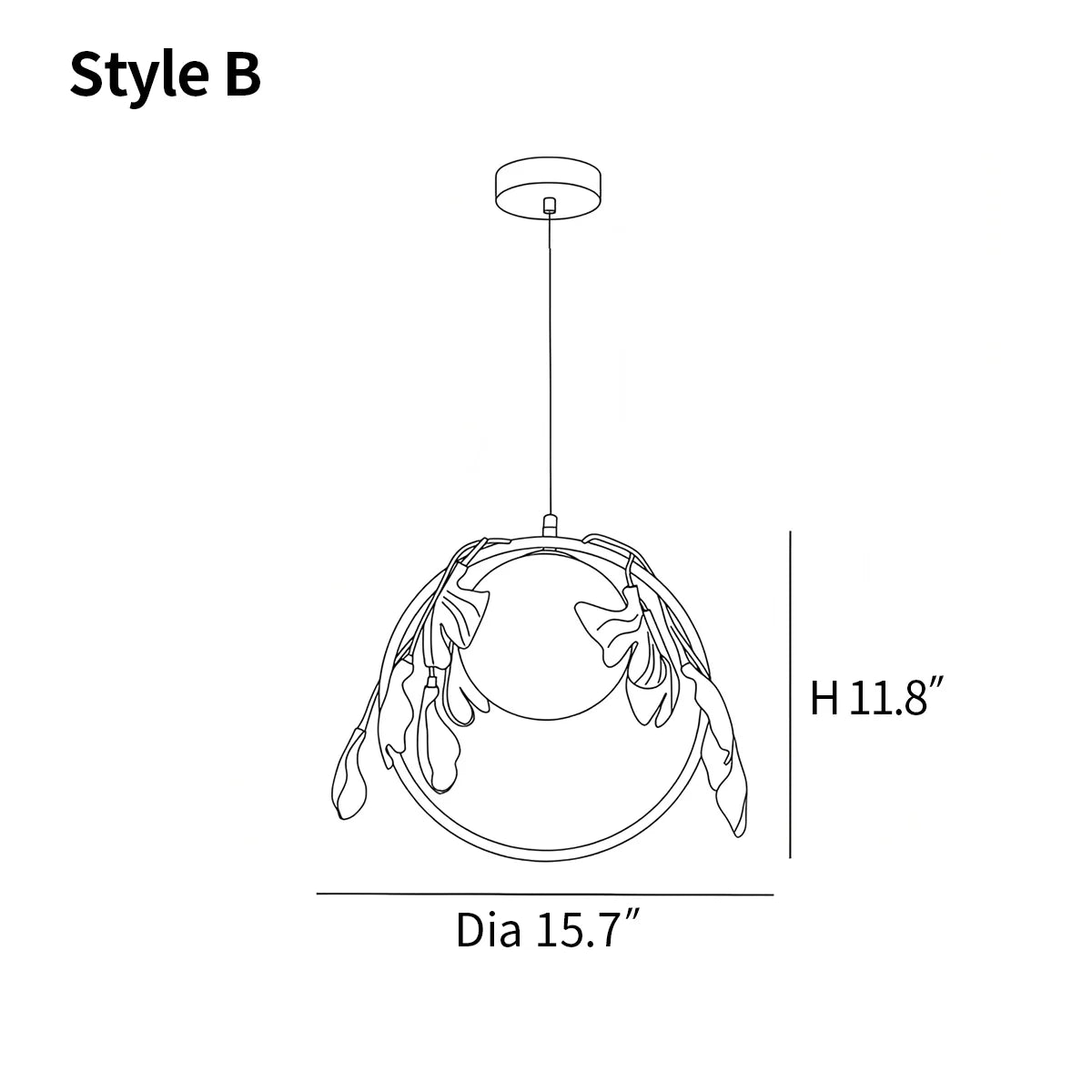 Feyran Ginkgo Pendant Lamp for Dining Table