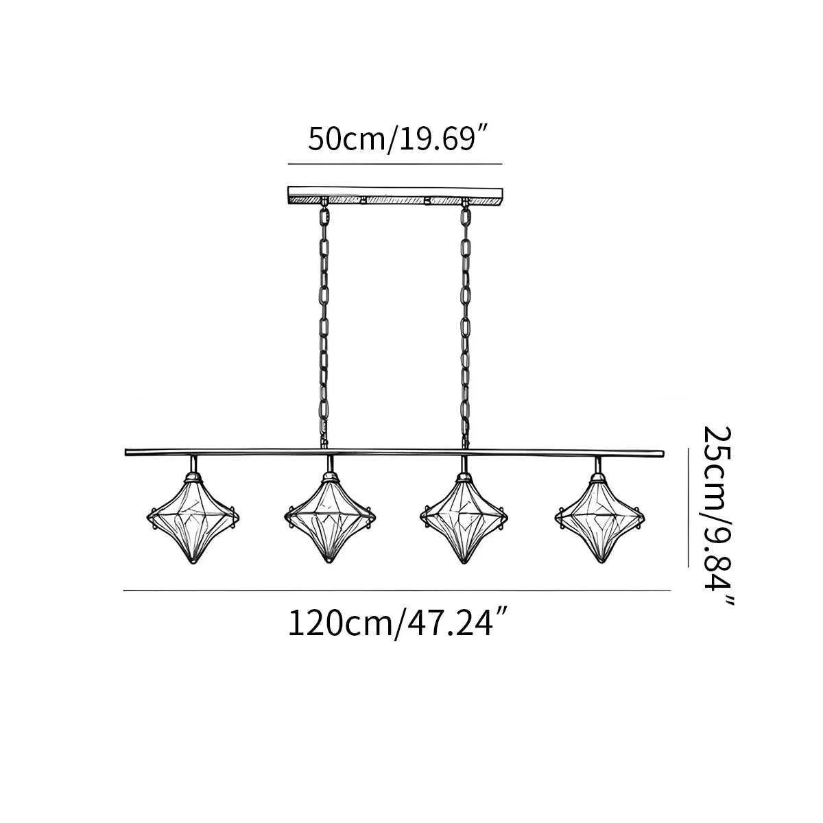 Feyran Sylume Star-Shaped Chandelier for Living Room