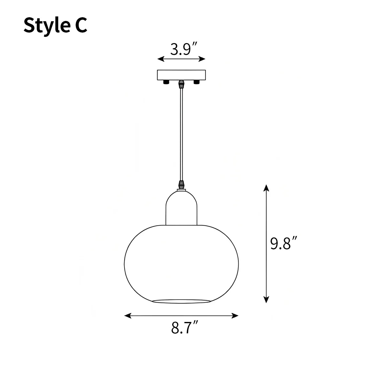 Feyran Mellow Glass Pendant Lamp for Dining Area