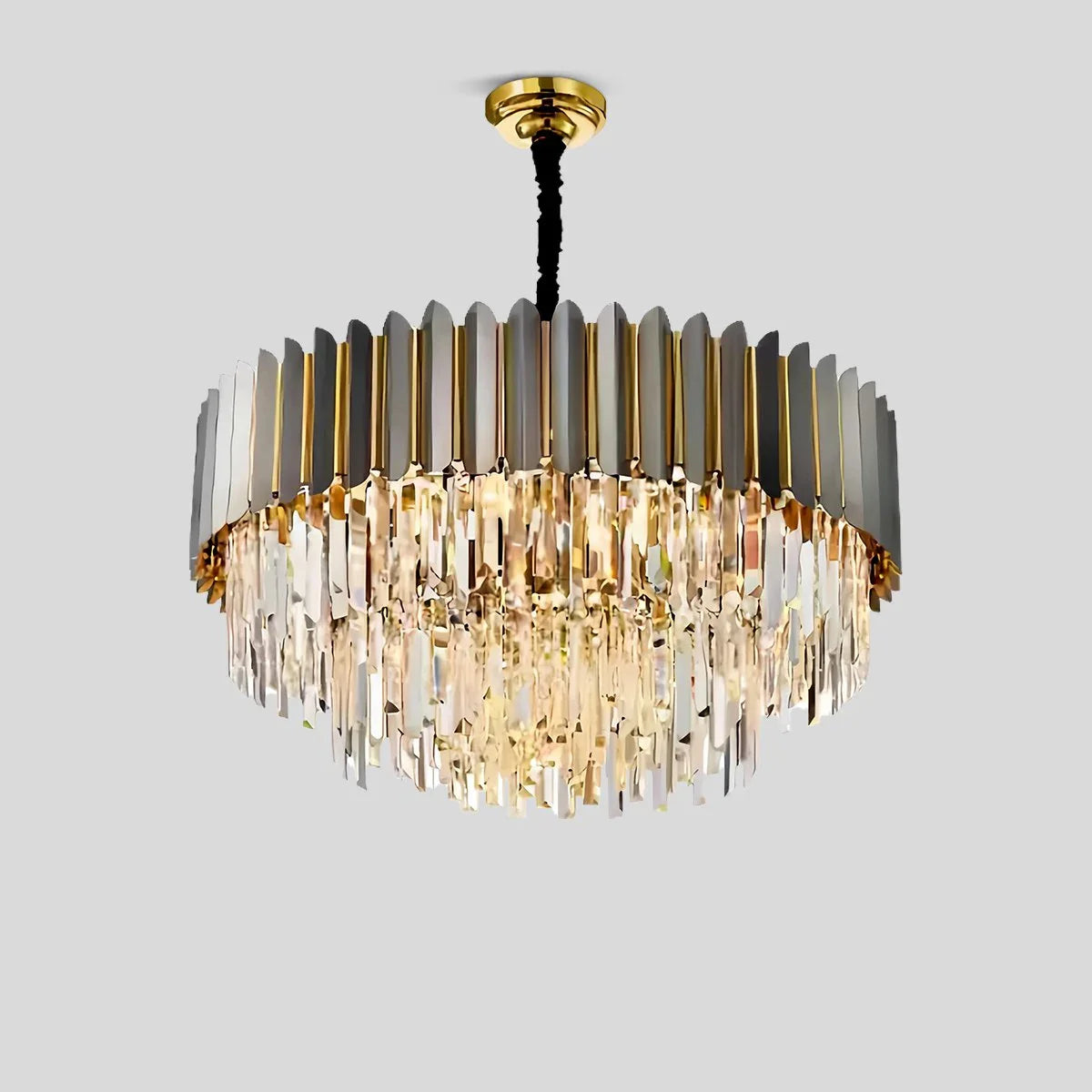 Feyran Modern Black Gold Luxury Crystal Chandelier