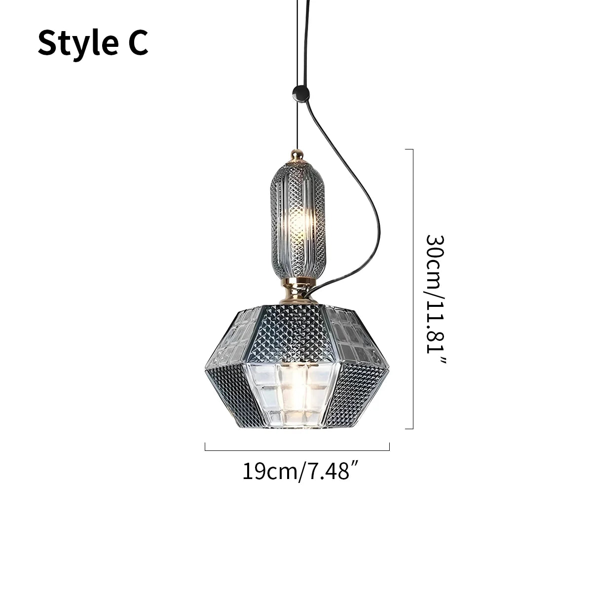 Feyran Nordic Retro Glass Pendant Light for Dining Room