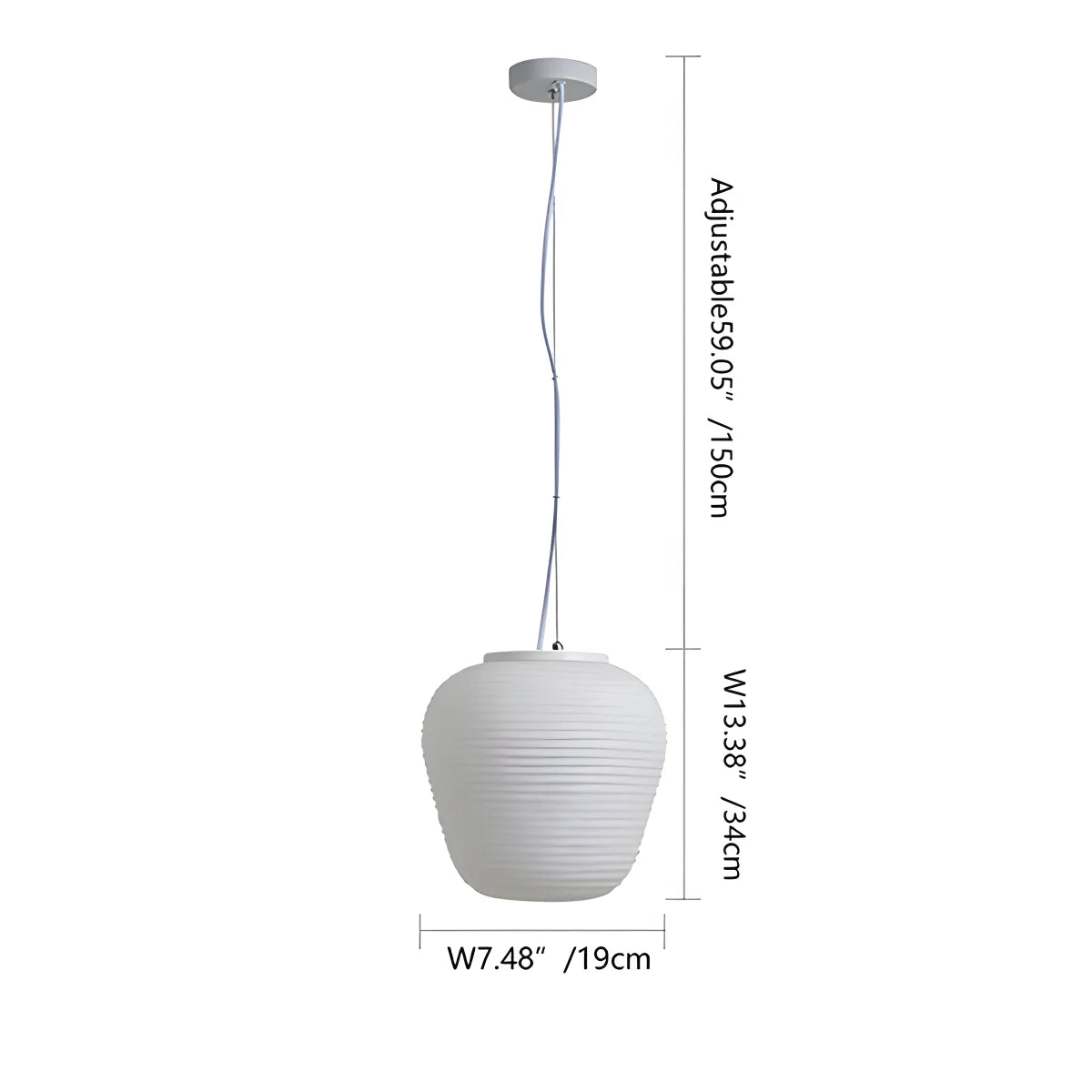Feyran Lantern Blown Glass Pendant Light for Dining Room