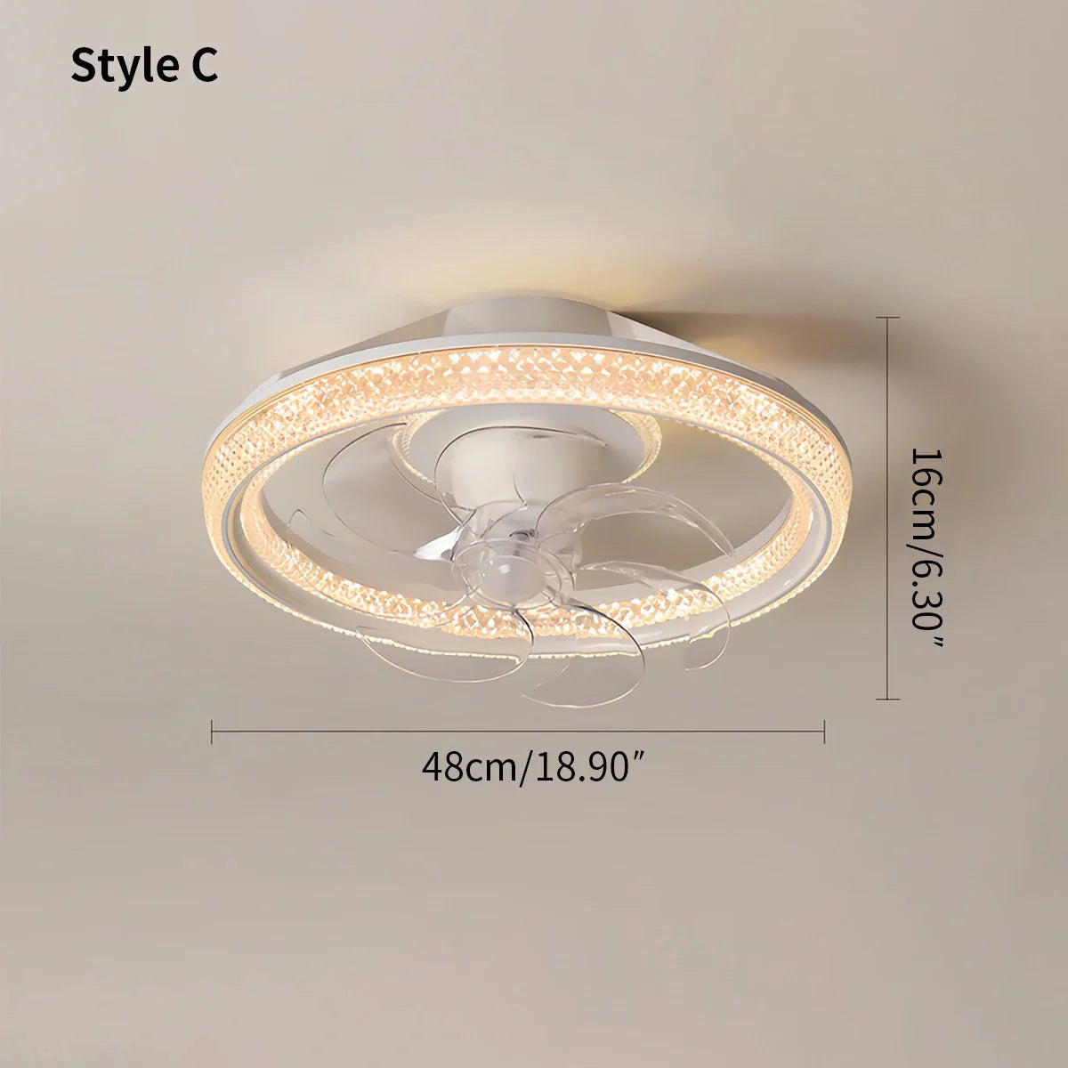 Feyran Creative Circular LED Ceiling Fan Light