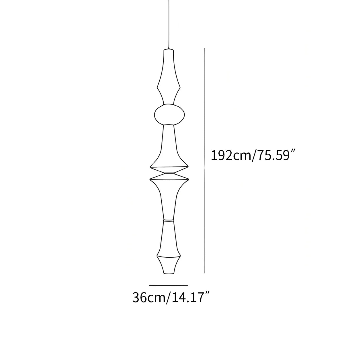 Feyran Washi Paper Corner Pendant Light for High Ceilings