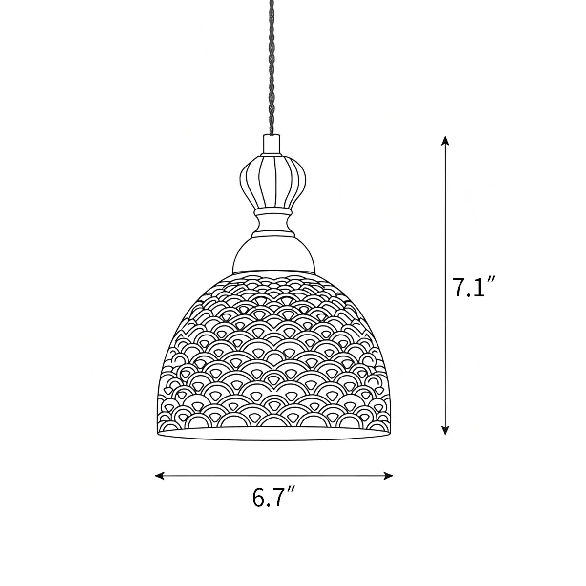Feyran Chrasy Ceramics Pendant Lamp for Dining Area