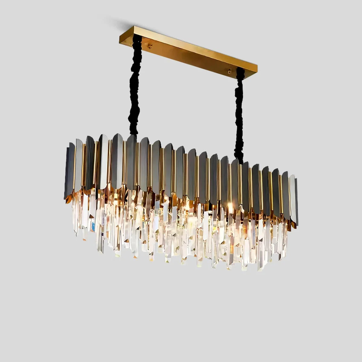 Feyran Modern Black Gold Luxury Crystal Chandelier
