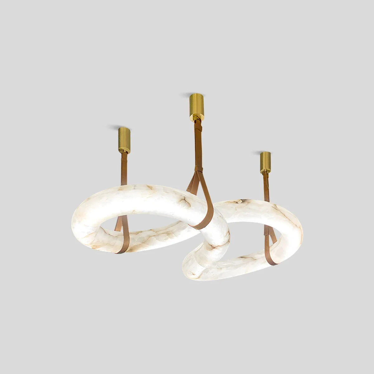 Feyran Minimalist Linear Spanish Alabaster Pendant Light