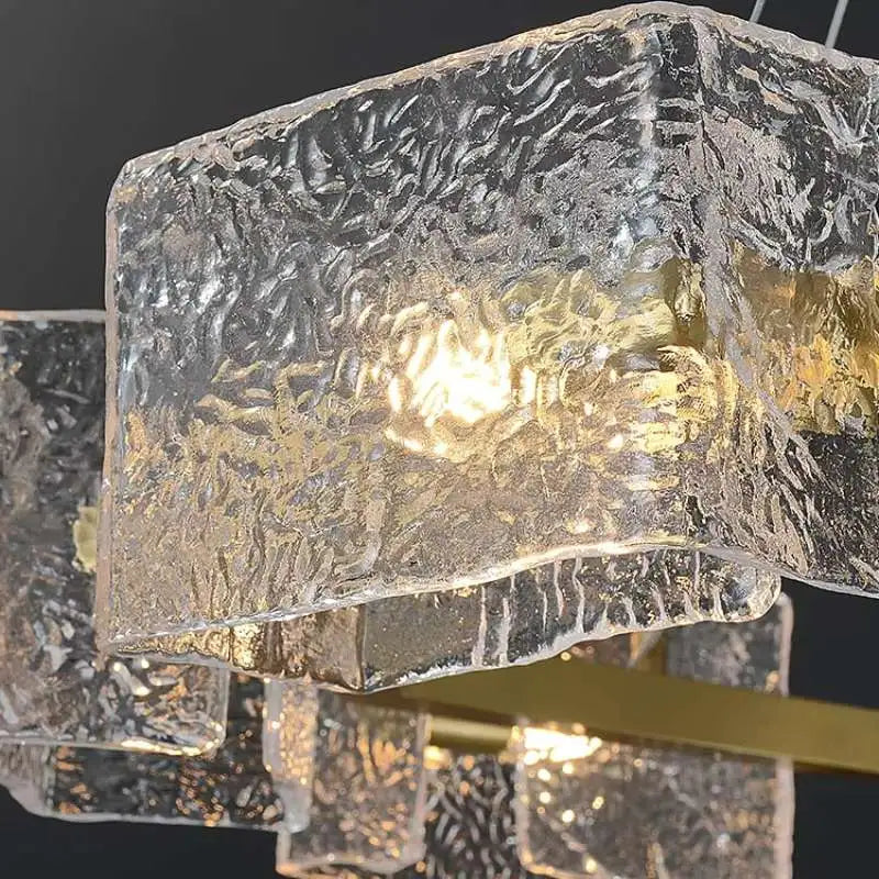 Feyran Textured Glass Round Chandelier