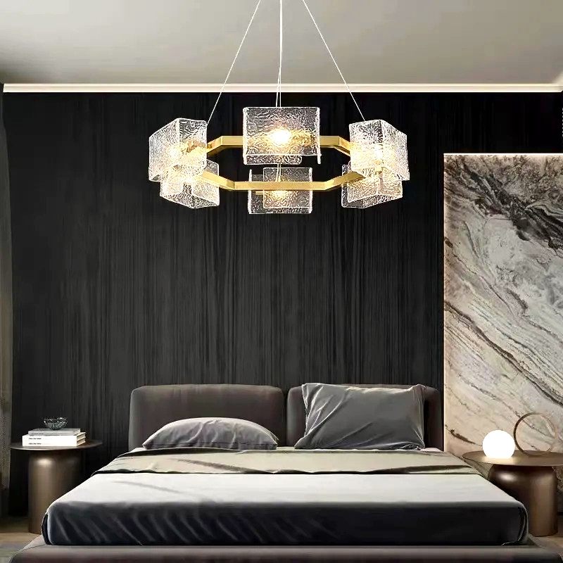 Feyran Textured Glass Round Chandelier