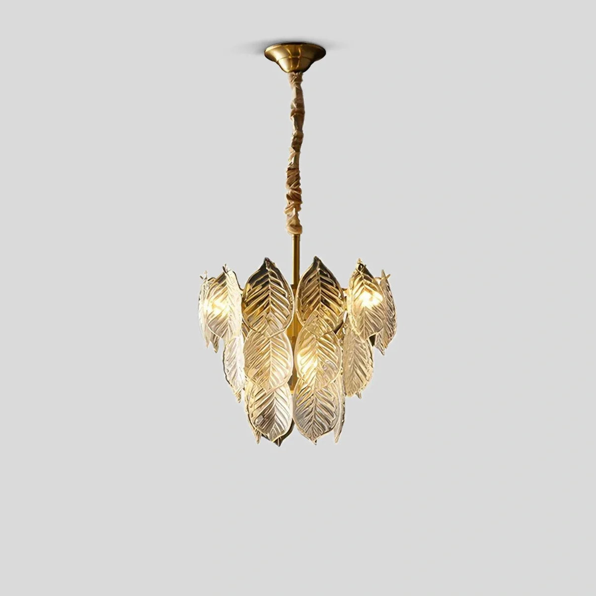 Feyran Tiered Glass Leaf Chandelier