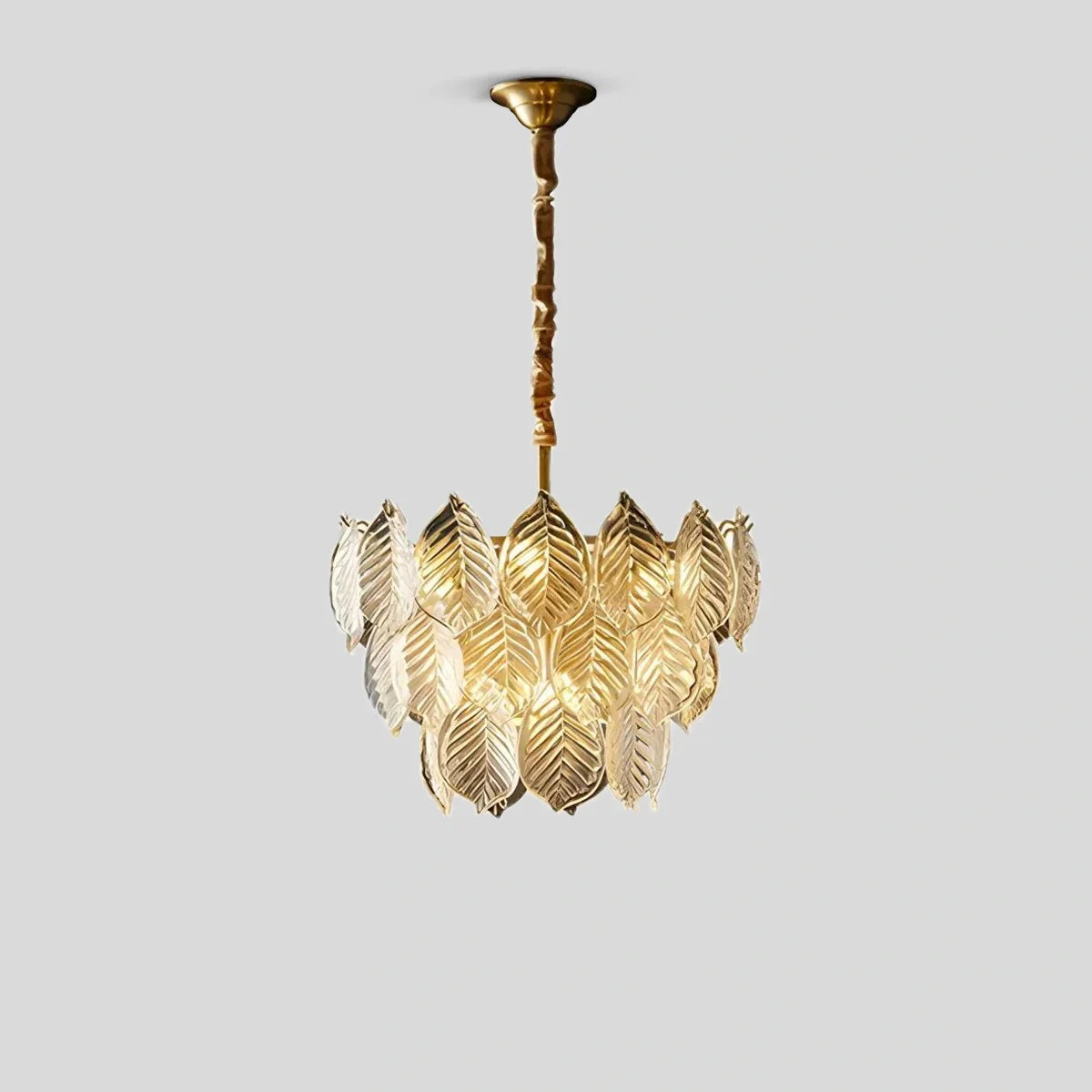 Feyran Tiered Glass Leaf Chandelier
