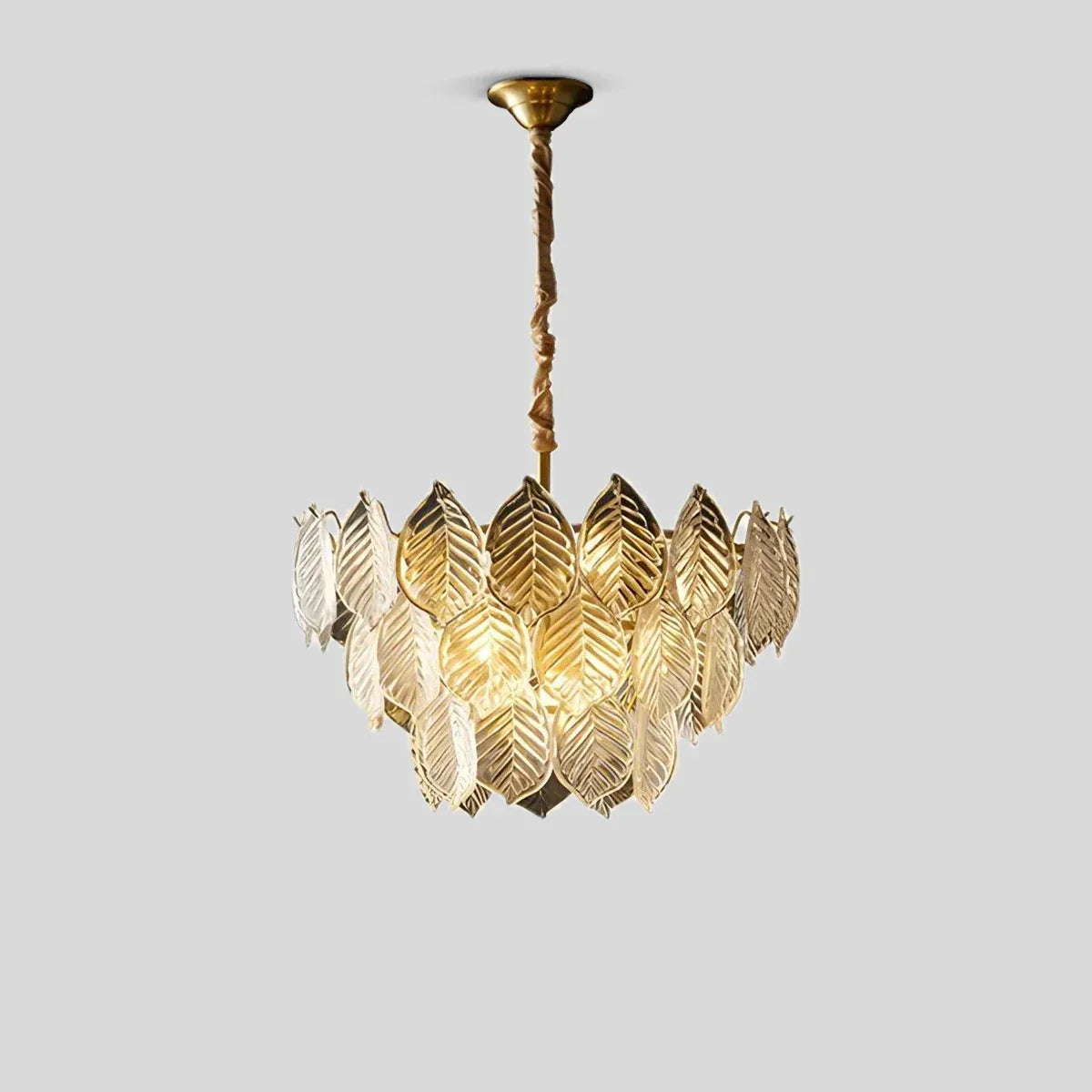 Feyran Tiered Glass Leaf Chandelier