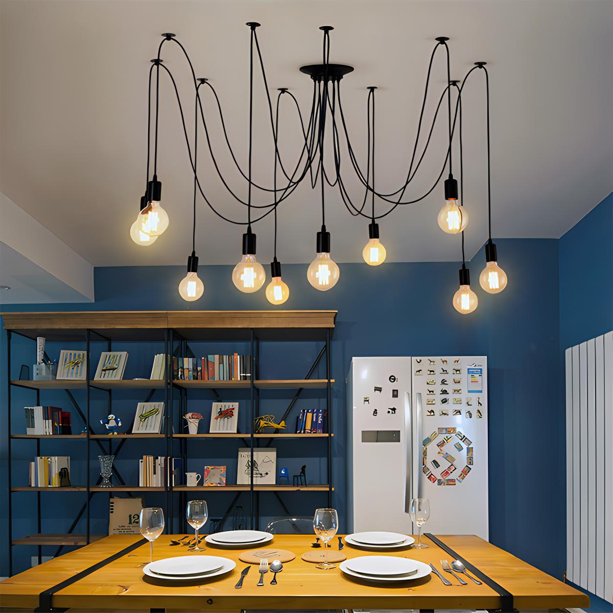 Feyran Alfie Vintage Multiple Light Bulbs Chandelier