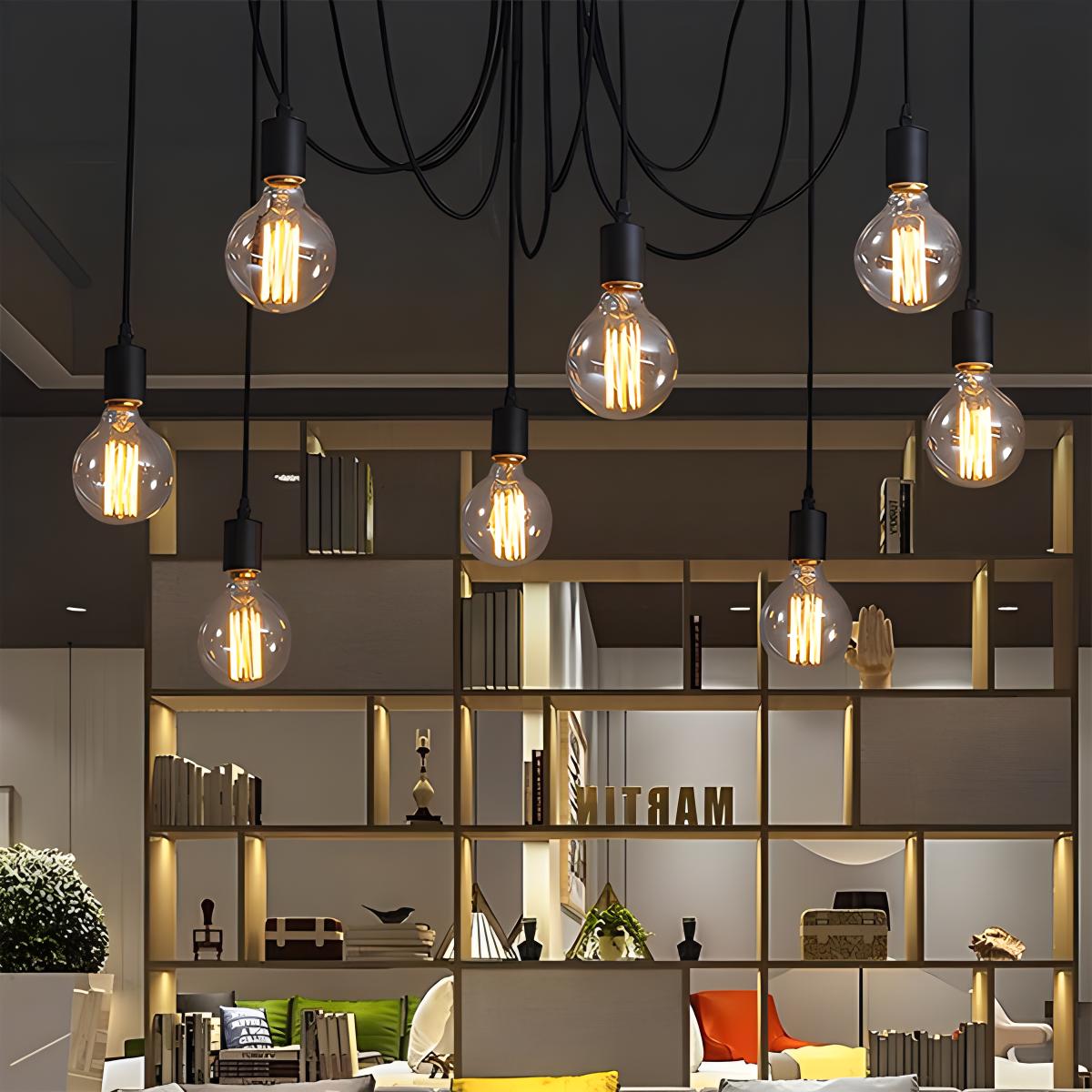 Feyran Alfie Vintage Multiple Light Bulbs Chandelier