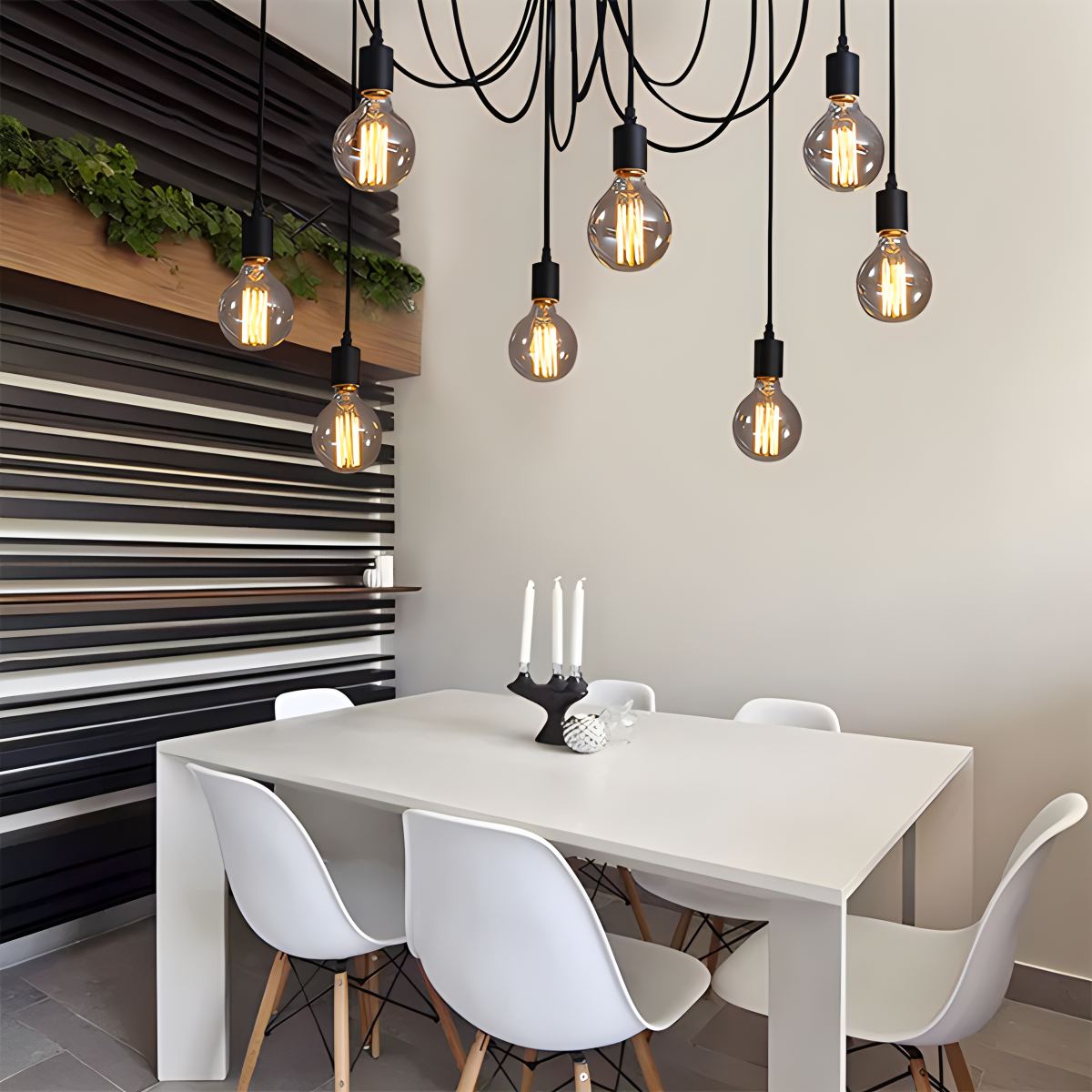 Feyran Alfie Vintage Multiple Light Bulbs Chandelier
