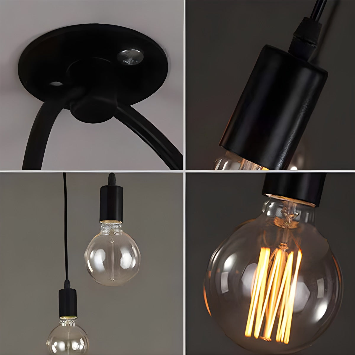 Feyran Alfie Vintage Multiple Light Bulbs Chandelier
