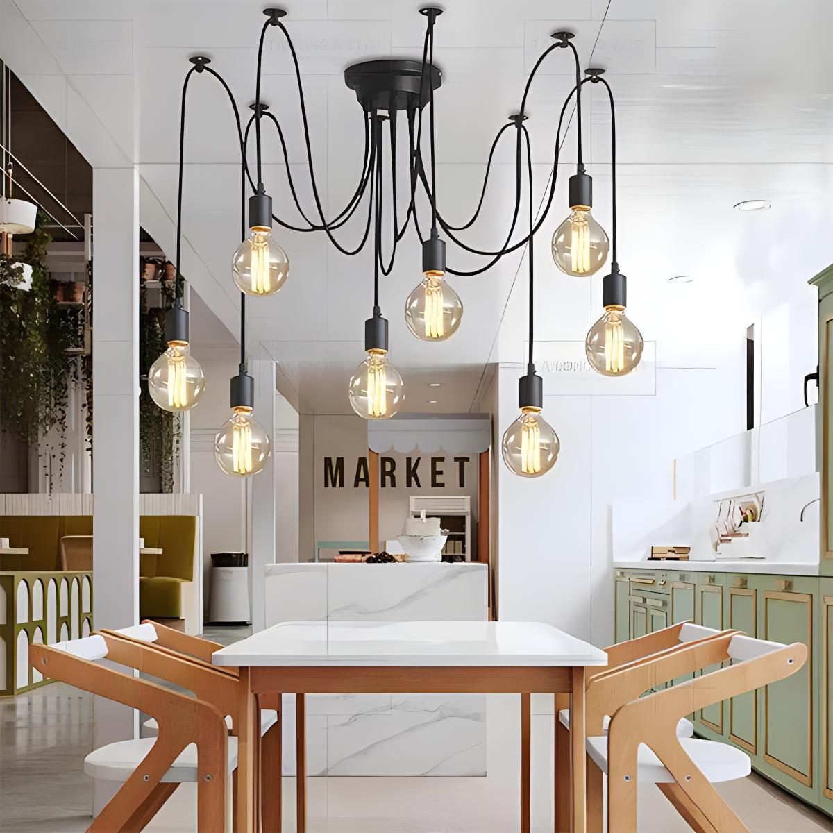 Feyran Alfie Vintage Multiple Light Bulbs Chandelier