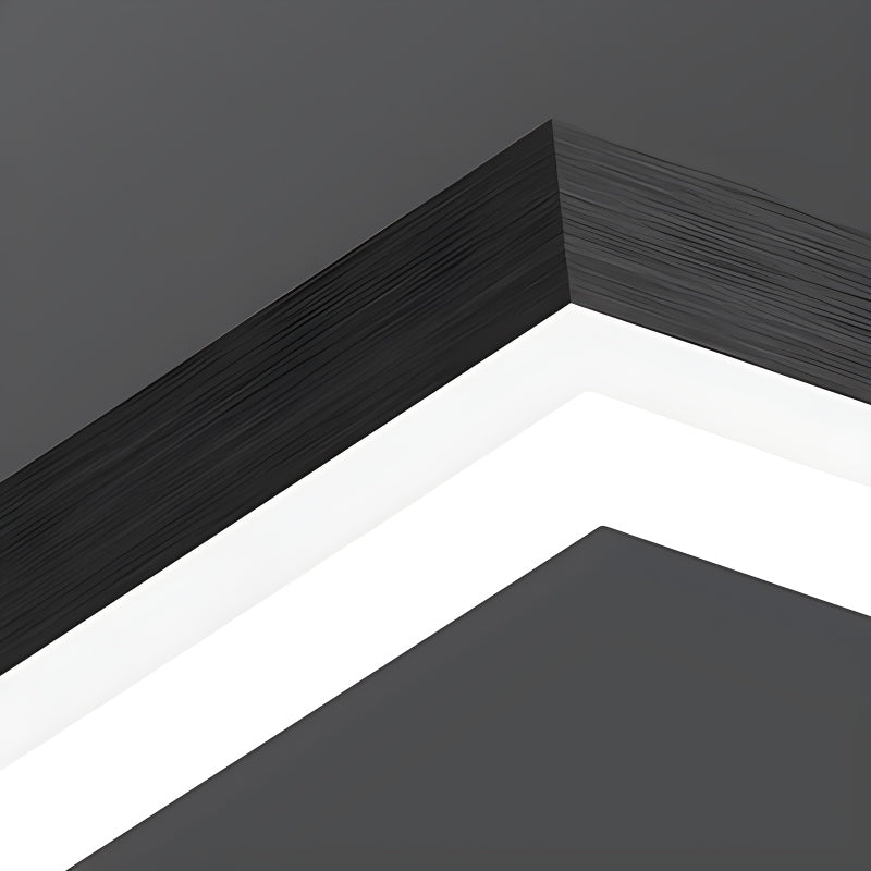 Feyran Modern Black Tiered Rectangular Chandelier