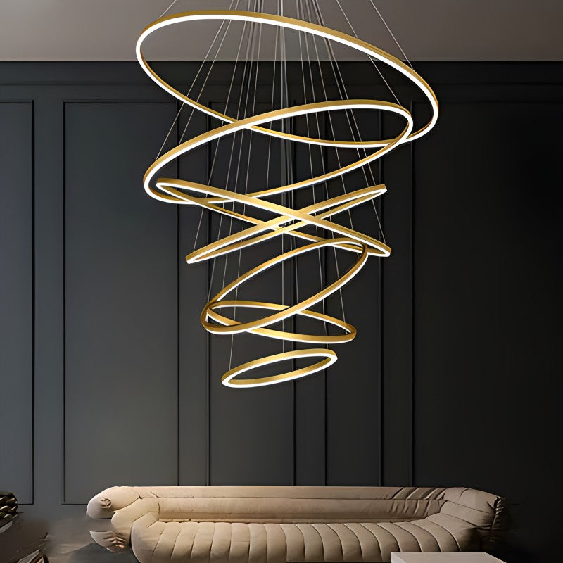 Feyran Tiered Ring Chandelier with Multi-Layer Rings