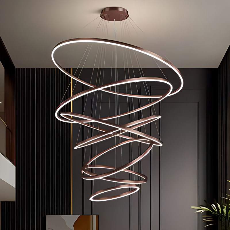 Feyran Tiered Ring Chandelier with Multi-Layer Rings