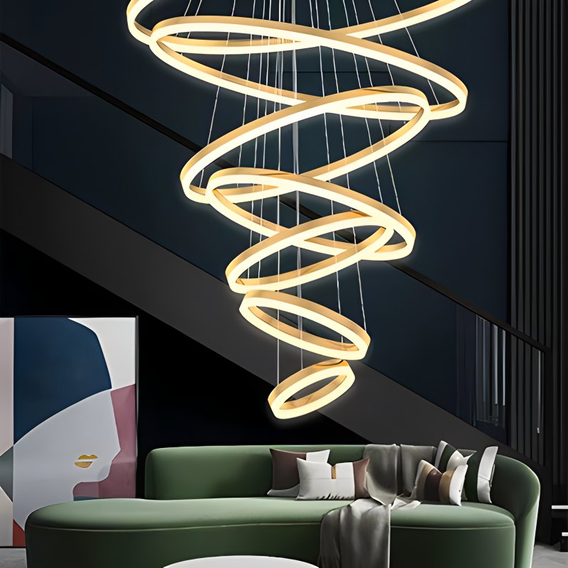 Feyran Tiered Ring Chandelier with Multi-Layer Rings