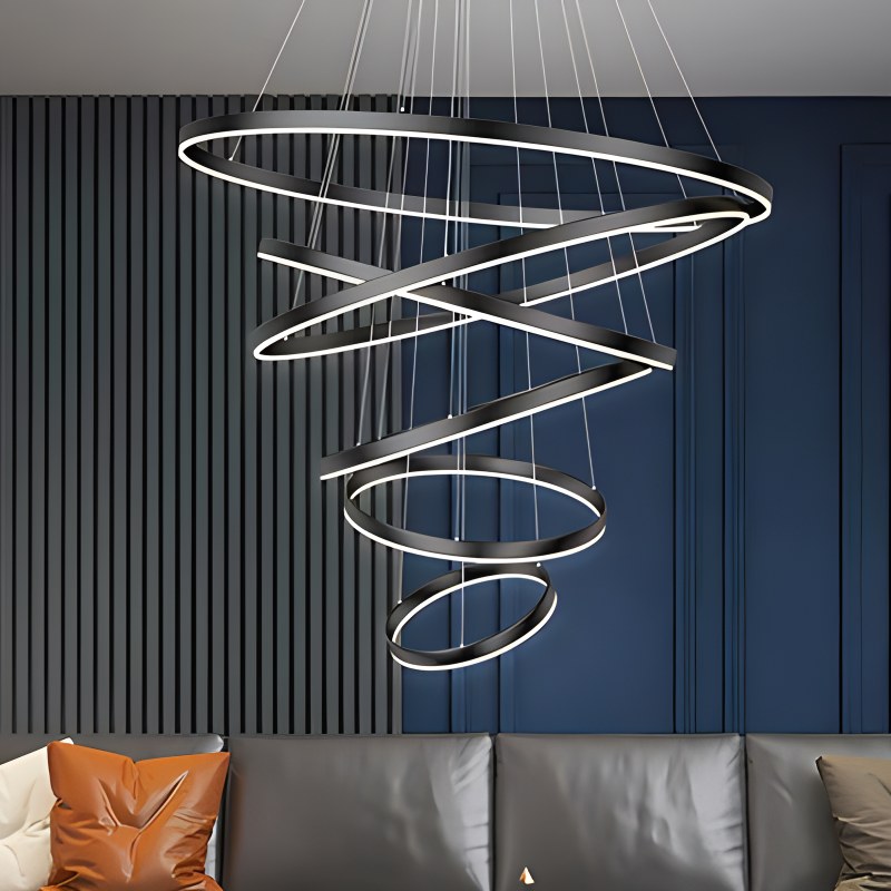Feyran Tiered Ring Chandelier with Multi-Layer Rings