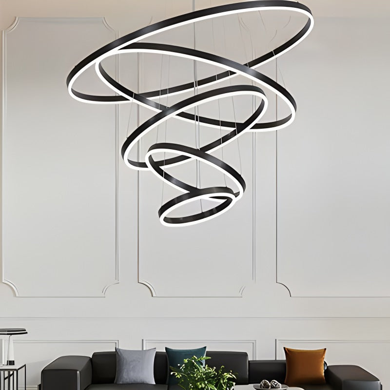 Feyran Tiered Ring Chandelier with Multi-Layer Rings