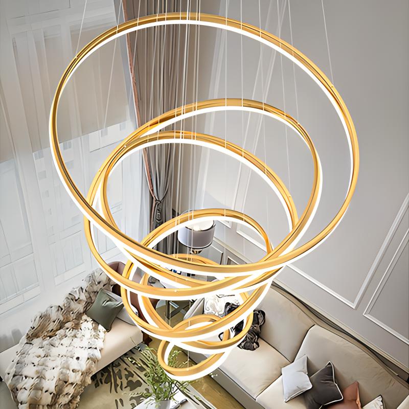 Feyran Tiered Ring Chandelier with Multi-Layer Rings