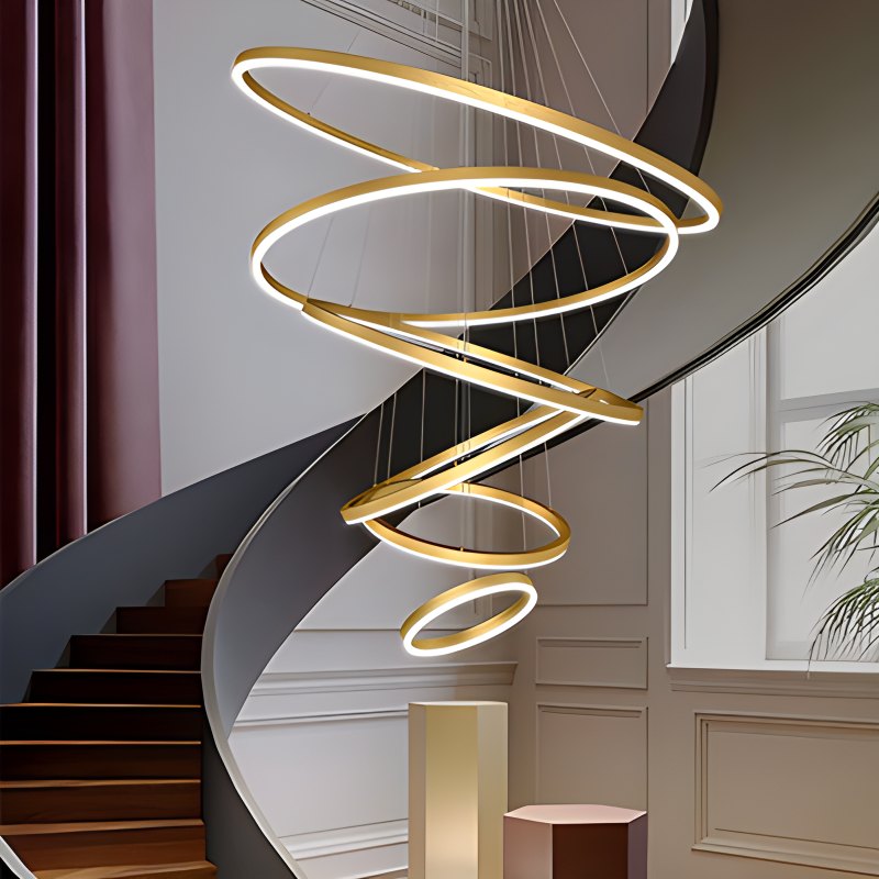 Feyran Tiered Ring Chandelier with Multi-Layer Rings