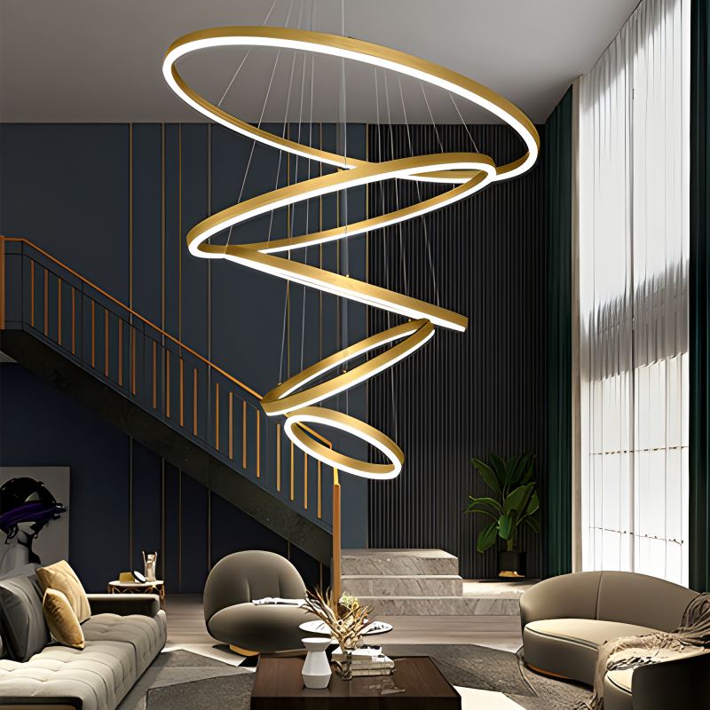 Feyran Tiered Ring Chandelier with Multi-Layer Rings