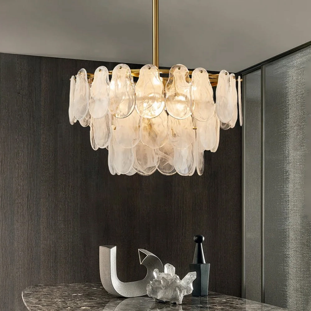 Tiered Cloud Glass Chandelier - Feyran