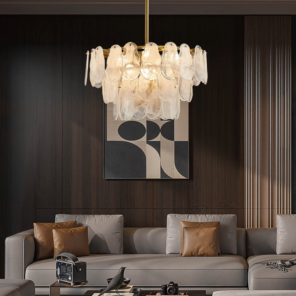 Tiered Cloud Glass Chandelier - Feyran