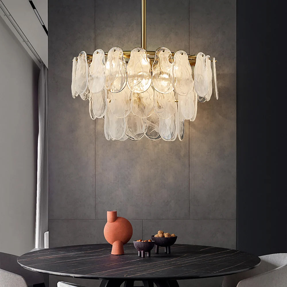 Tiered Cloud Glass Chandelier - Feyran