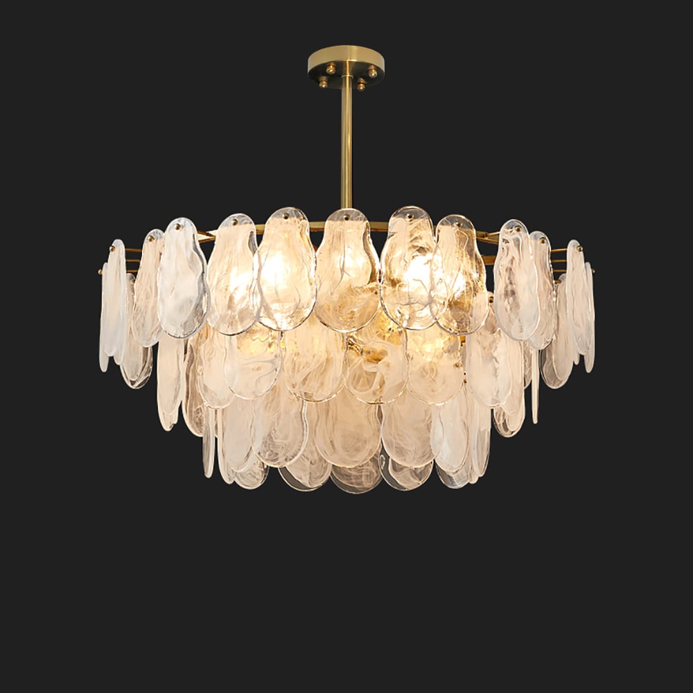 Tiered Cloud Glass Chandelier 8 Lights - Feyran