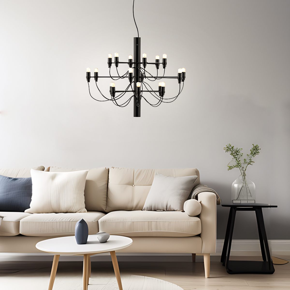 Feyran Tiered Modern Candle Chandelier