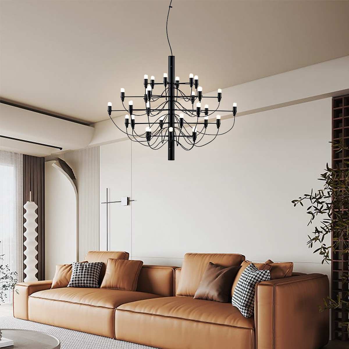 Feyran Tiered Modern Candle Chandelier