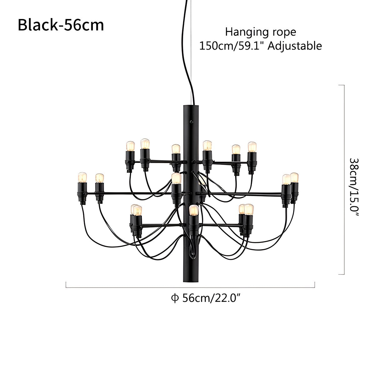 Feyran Tiered Modern Candle Chandelier