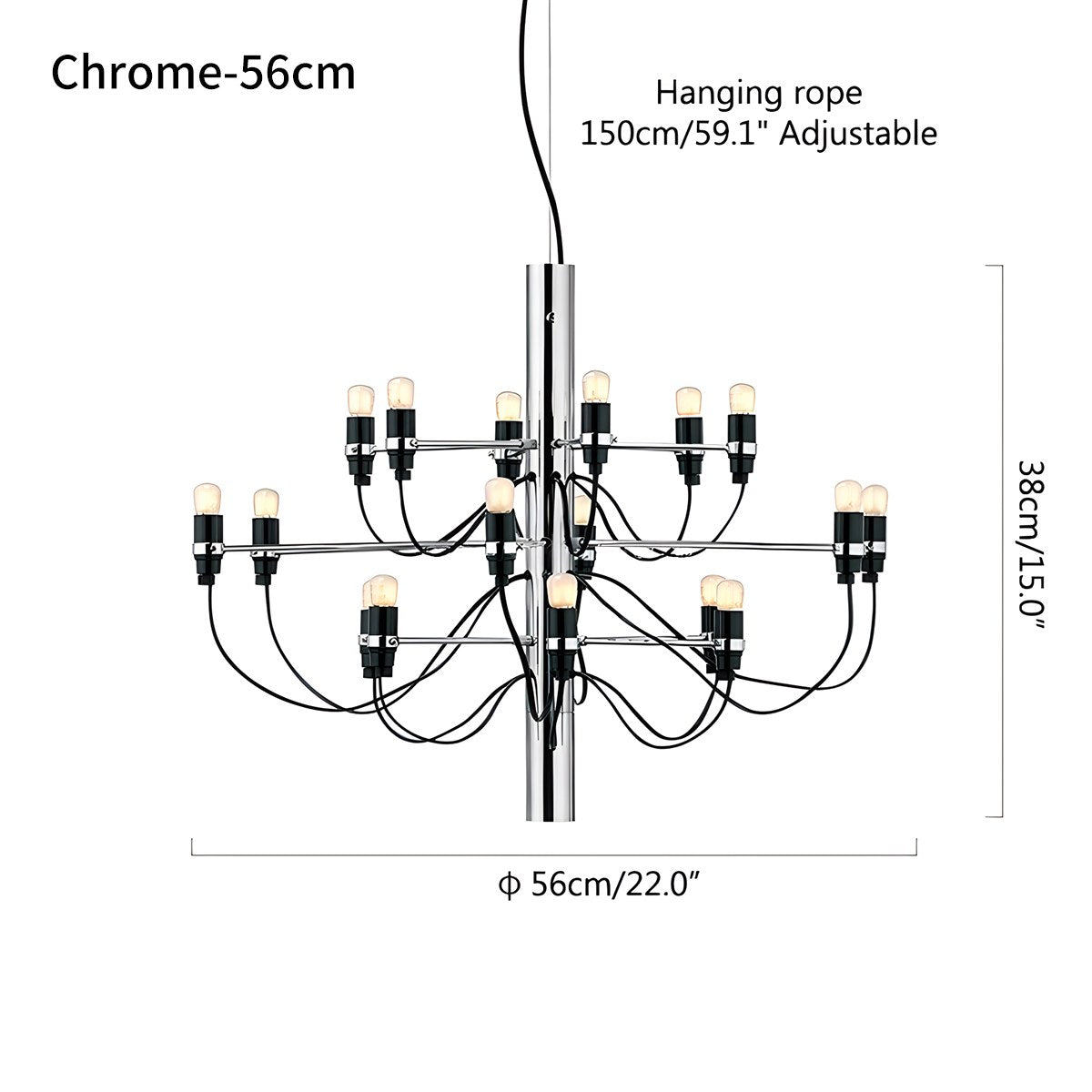 Feyran Tiered Modern Candle Chandelier